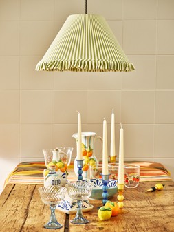 Alba Green Striped Ruffle Lamp Shade £49.5