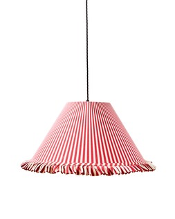 Alba Red Striped Ruffle Pendant Lamp Shade £49.50