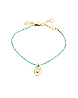 Andrea Heart Oval Pendant Cord Bracelet £16.50 €21.50
