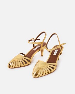 Anonymous Copenhagen Keesha Gold Heels £240