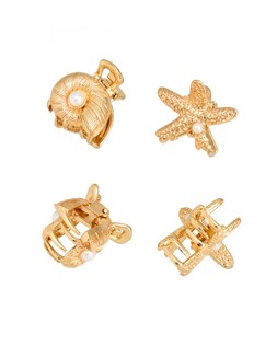 Arielle Gold Mini Shell Claw Clips £18 €23.50