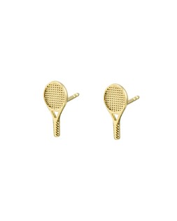 Aryna Tennis Racket Gold Plated Stud Earrings £28 €36.50