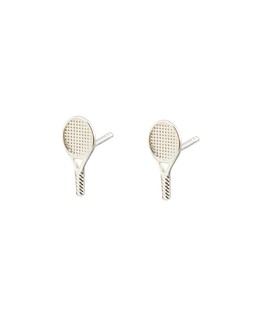 Aryna Tennis Racket Silver Stud Earrings £24