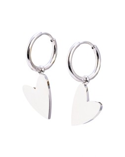 Billie Silver Tone Waterproof Heart Huggie Earrings £28 €36.50