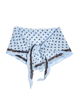 Blue & Brown Polka Dot Diamond Scarf £20