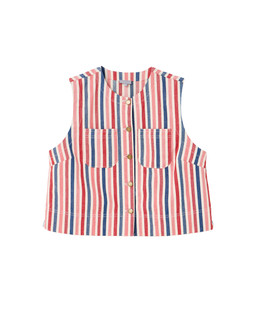 Blue & Red Striped Denim Waistcoat £58 €76