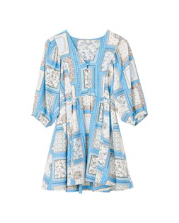 Blue & White Floral V-Neck Mini Dress £75 €98