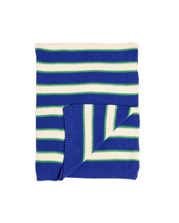 Blue & White Striped Knitted Throw £39.50