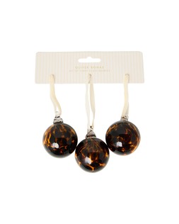 Bown Tortoiseshell Glass Baubles Set of Three £15 €19.50