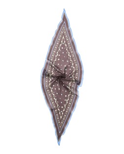 Brown & Blue Floral Diamond Scarf £20 €26