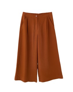 Brown Cropped Wide Leg Trousers £65 €85
