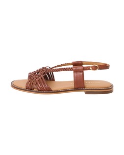 Brown Leather Plaited Sandals £65 €85