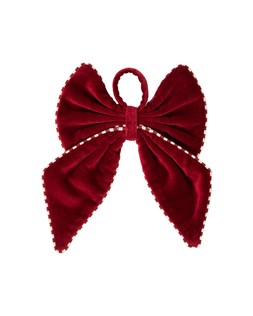Burgundy Velvet Bow Christmas Decoration £8.50 €11.50
