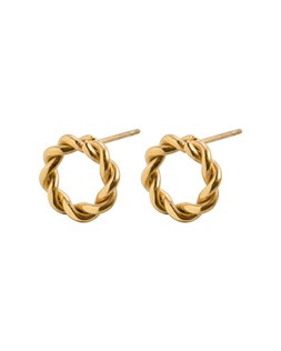 Camila Gold Tone Waterproof Twist Round Stud Earrings £19.50 €25.50