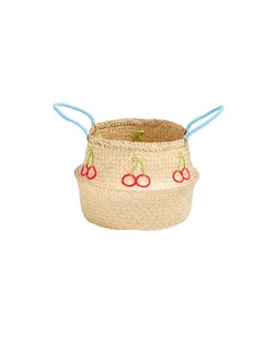 Cherries Embroidered Seagrass Storage Basket £16.50