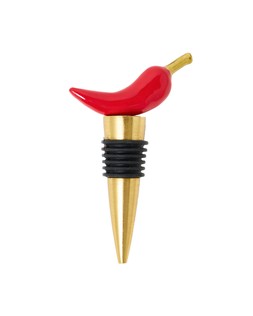 Chilli Gold Metal Bottle Stopper £12.50