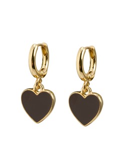 Cove Brown Heart Drop Huggie Earrings £14.50 €19.00
