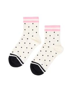 Cream & Pink Polka Dot Ankle Socks £8.50