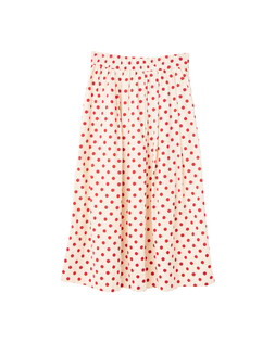 Cream & Red Polka Dot Midi Skirt £68 €89