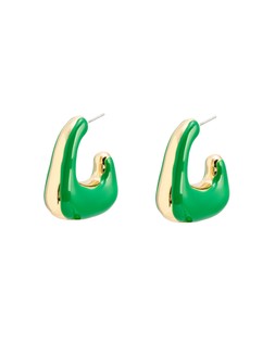 Dalia Green Puffy Hoop Earrings £19.50 €25.50