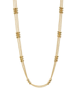Drew Triple Row Gold Ball Detail Necklace £26