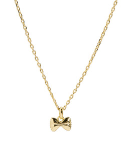 Farfalle Pasta Bow Charm Gold Plated Pendant Necklace £48 €63