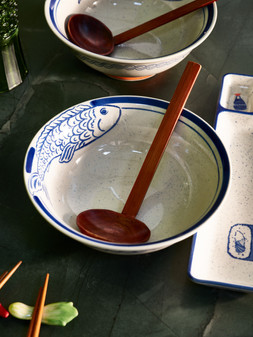 Fish Ceramic Ramen Bowl & Spoon £20