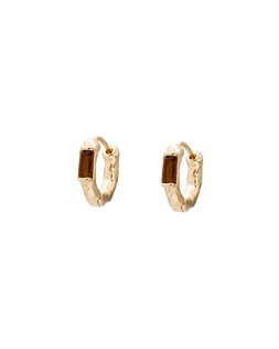 Gal Brown Gold Tone Hoop Earrings £14.50