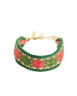 Gemma Pink & Green Crochet Bracelet £24 €31.50