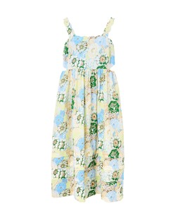 Green & Blue Floral Cut-Out Scalloped Strappy Midi Dress £85 €115