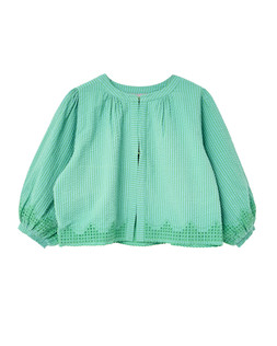 Green Striped Broderie Shacket £75 €98