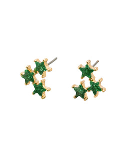 Irena Green Stone Triple Star Stud Earrings £14.50 €19.00