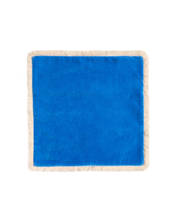 Issey Blue Velvet Fringed Cushion Cover 45x45cm £22.50 €29.50