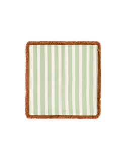 Issey Green & White Striped Cushion Cover 45x45cm £24.50