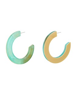 Jemma Green Resin Large Hoop Earrings £19.50 €25.50