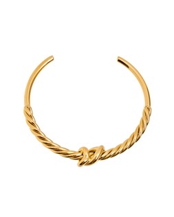 Jolie Gold Tone Waterproof Twisted Knot Detail Cuff Bangle £34.00 €44.50