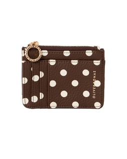 Kadie Chocolate Brown Polka Dot Card Holder £19.50 €25.5