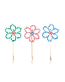 Lea Beaded Flower Hair Slides Set of Three £18 €23.50