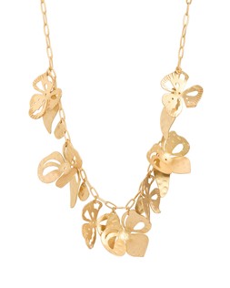 Lela Multi Metal Cut Out Flower Charm Necklace £35 €45.50