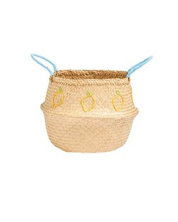 Lemons Embroidered Seagrass Storage Basket £19.50