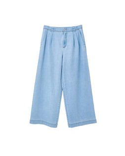 Light Blue Chambray Wide Leg Trousers £70 €91