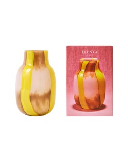 Llenya Yellow Striped Glass Vase £26.50
