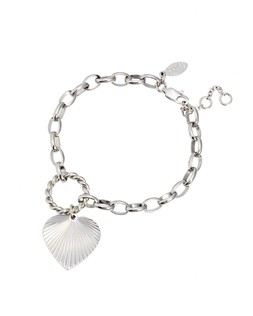 Louisa Heart Silver Tone Waterproof Chain Bracelet £29.50 €38.50
