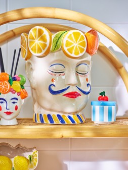 Luca Face Fruit Ceramic Plant Pot £75