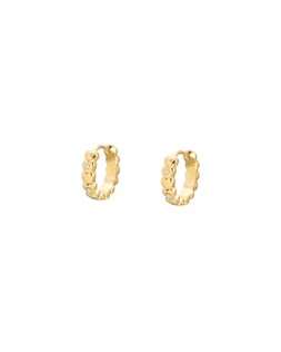 Mabel Opalite Heart Gold Plated Hoop Earrings £39.50