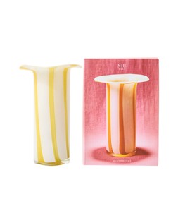 Niu Yellow Striped Glass Vase £32.50