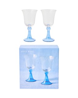 Nova Blue Wine Glasses Set of Two £22.50