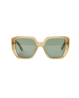 Olive Green Metal Inlay Glam Square Sunglasses £29.50