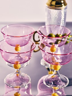 Olleta Swirl Glass Coupes Set of Two £28