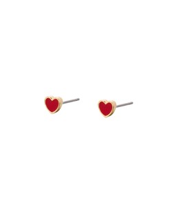 Ottilie Tiny Red Heart Stud Earrings £8
